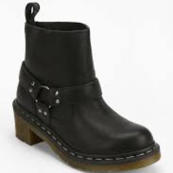 Dr. Martens Shoes - Dr. Martens Black Leather Ankle Booties